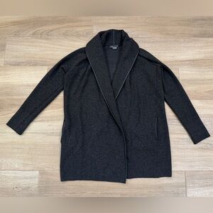 Vince Wool Blend Blanket Open Cardigan Sweater